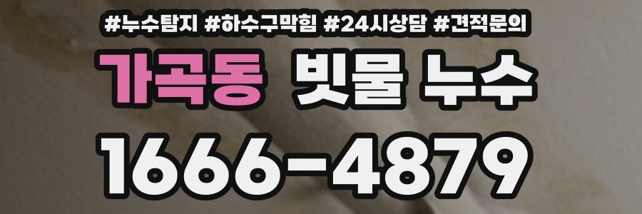 가곡동 빗물 누수