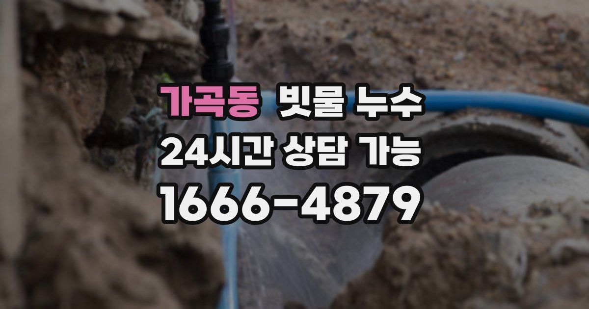 가곡동 빗물 누수