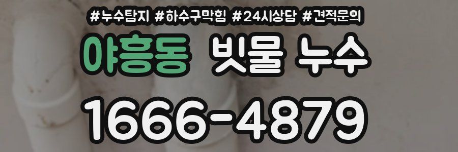 야흥동 빗물 누수
