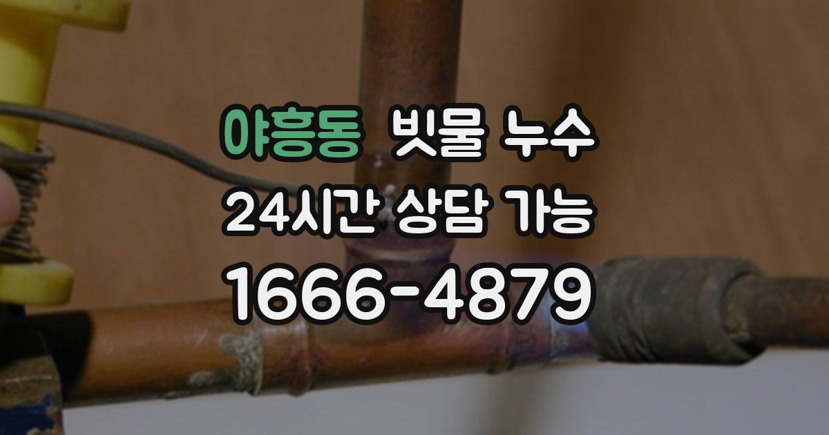 야흥동 빗물 누수