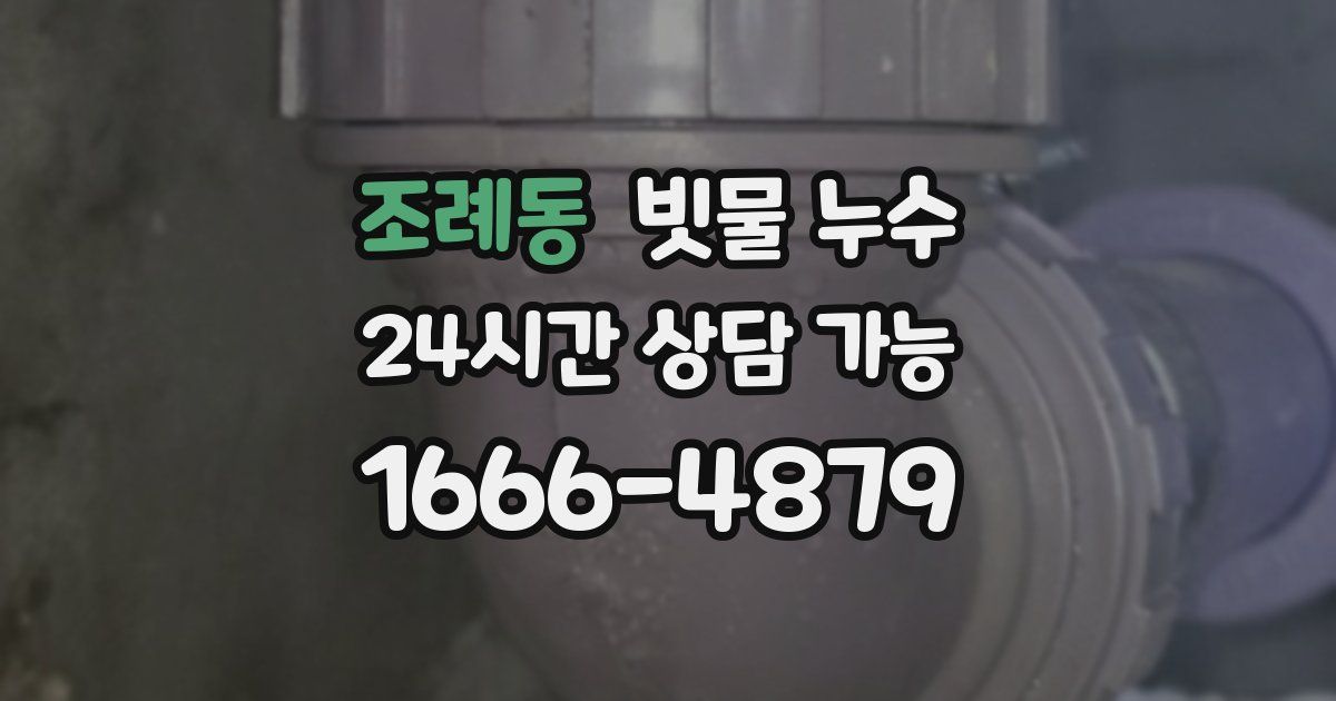 조례동 빗물 누수