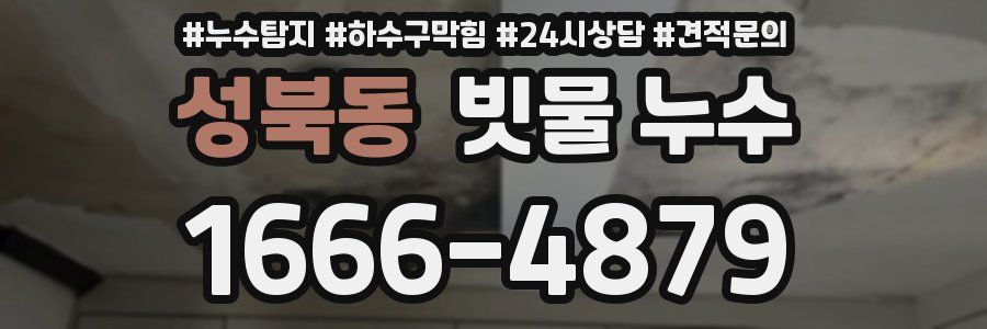 성북동 빗물 누수