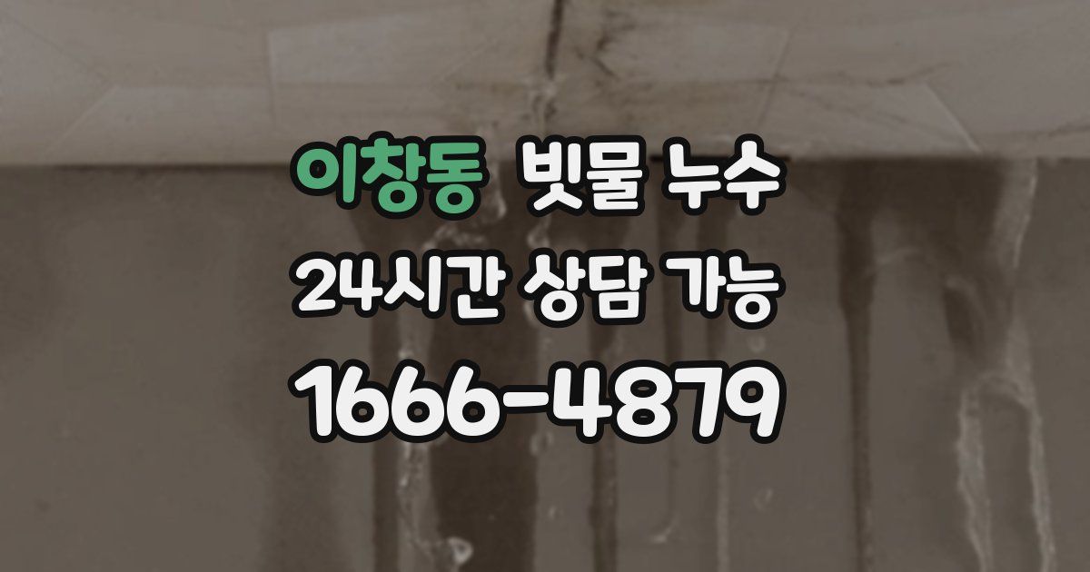 이창동 빗물 누수