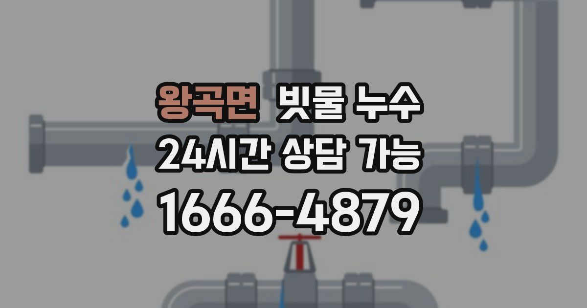 왕곡면 빗물 누수