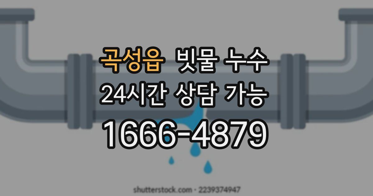 곡성읍 빗물 누수
