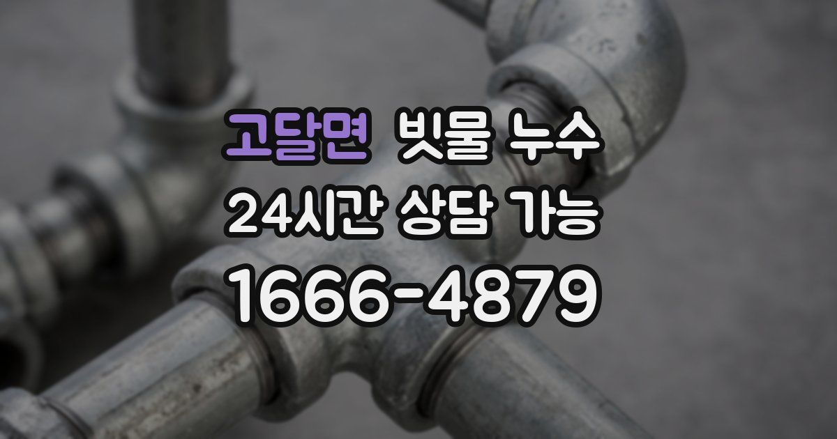 고달면 빗물 누수