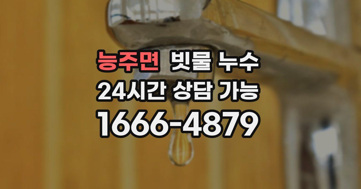 능주면 빗물 누수