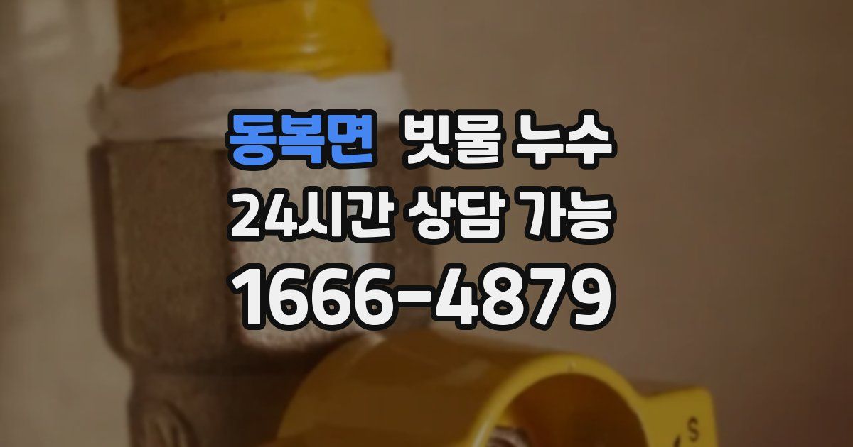동복면 빗물 누수