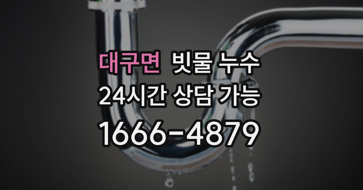 대구면 빗물 누수