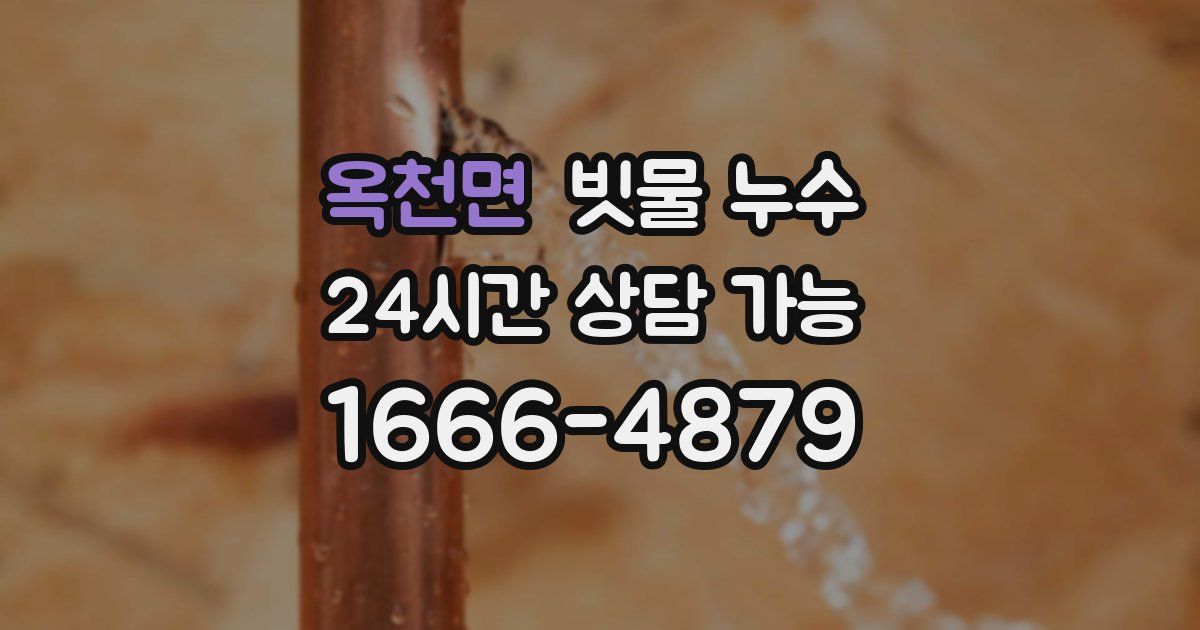 옥천면 빗물 누수