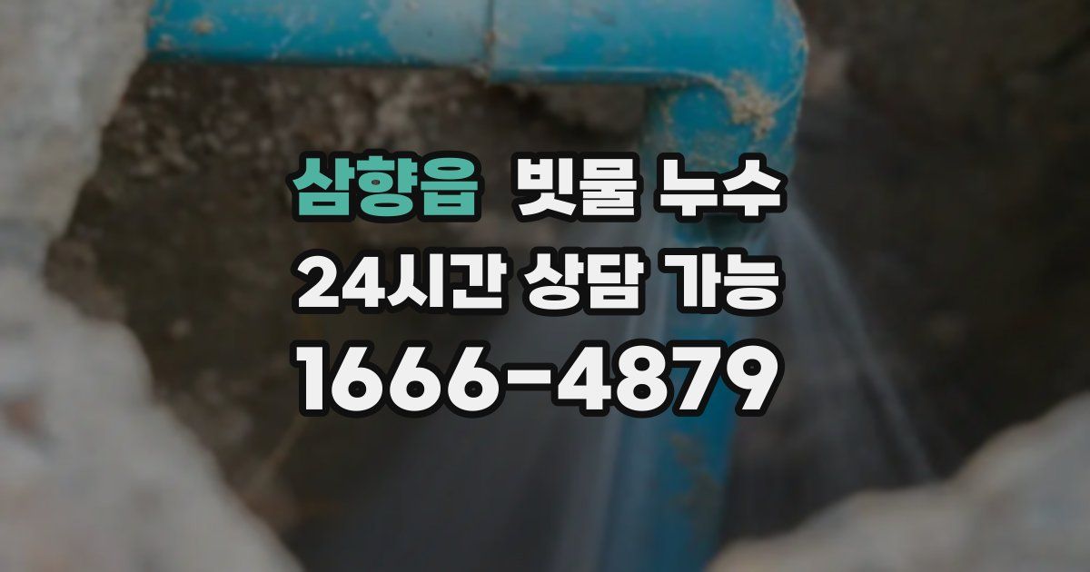 삼향읍 빗물 누수