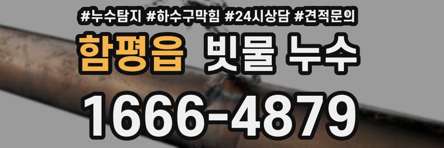 함평읍 빗물 누수