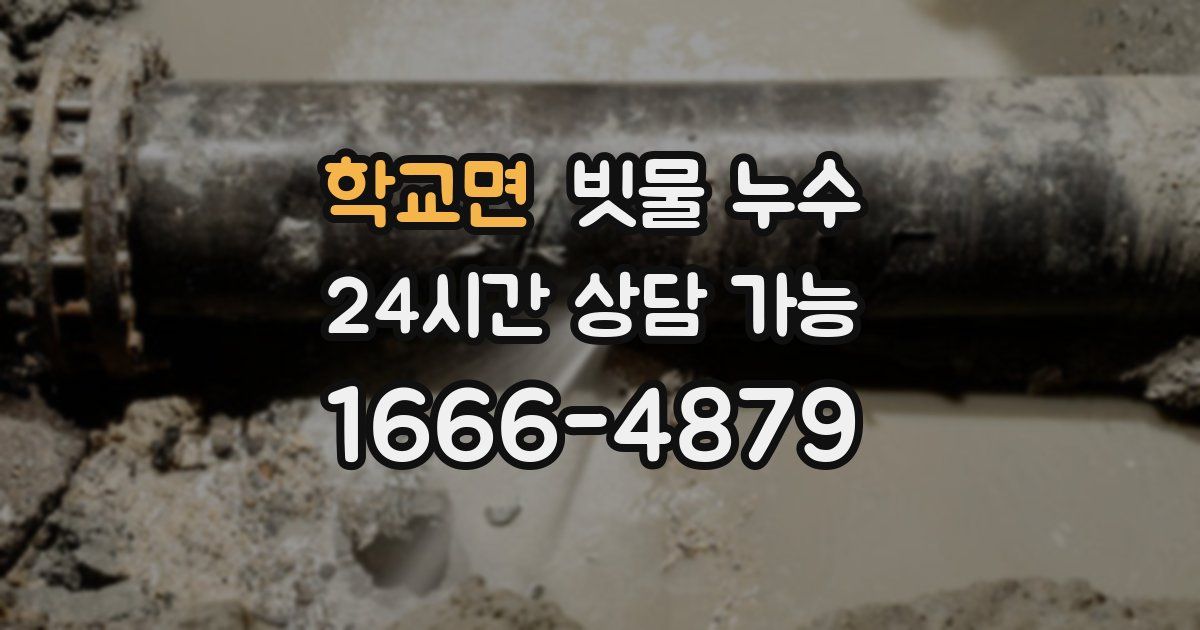 학교면 빗물 누수
