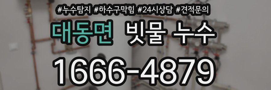 대동면 빗물 누수