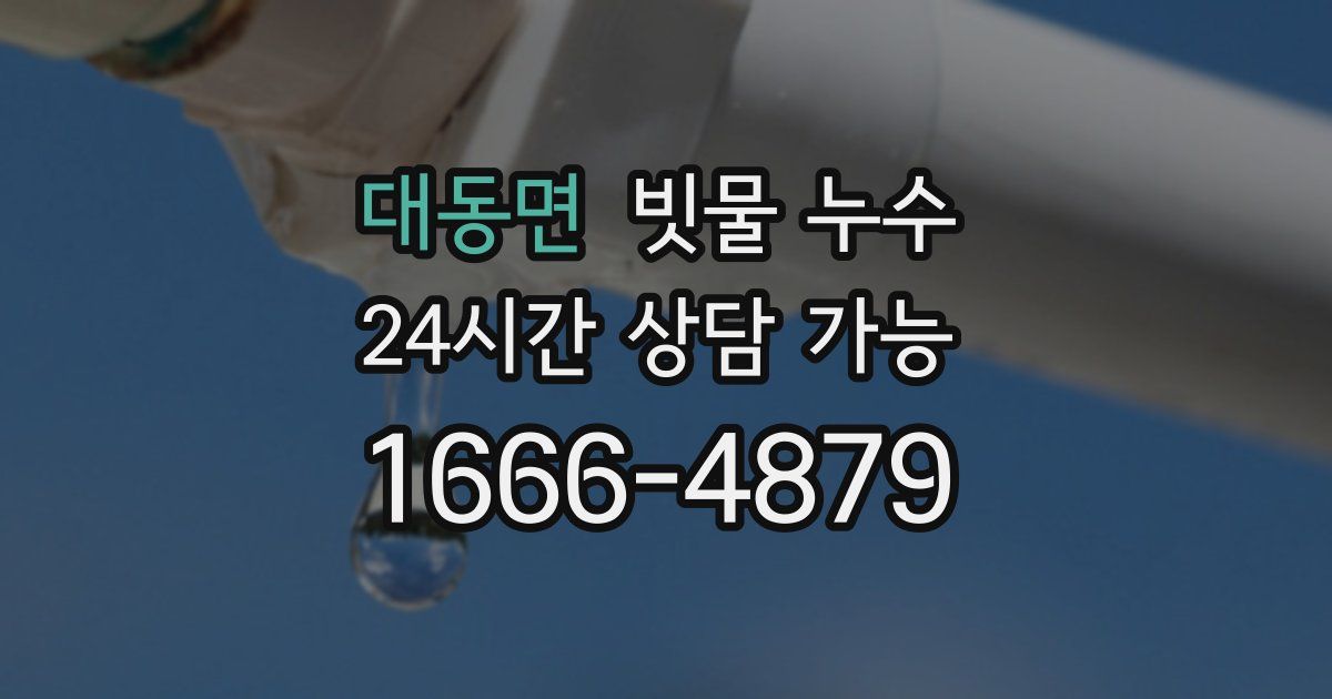 대동면 빗물 누수