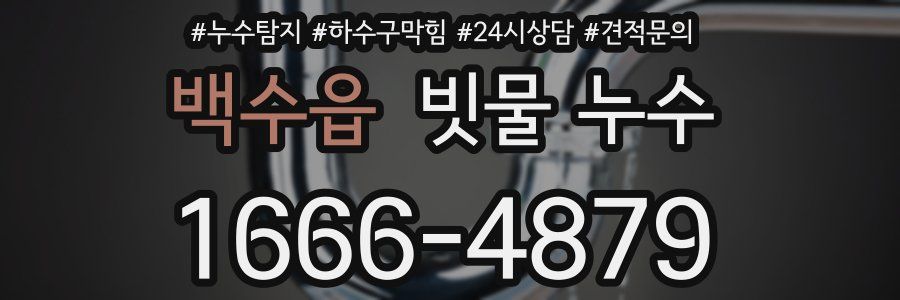 백수읍 빗물 누수