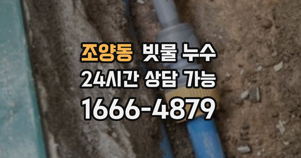 조양동 빗물 누수