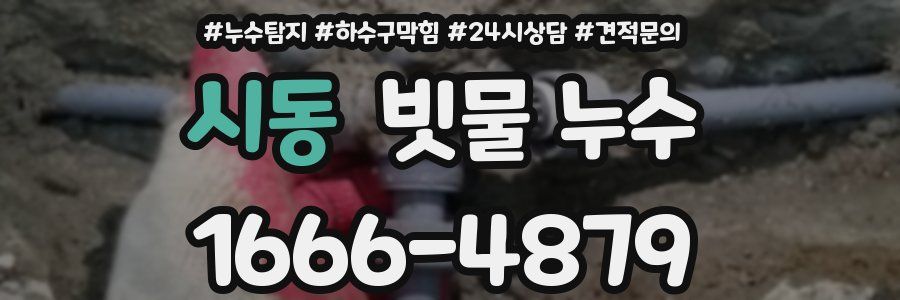 시동 빗물 누수