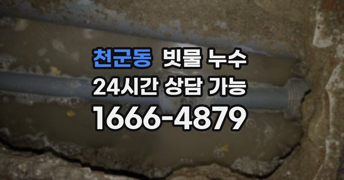 천군동 빗물 누수