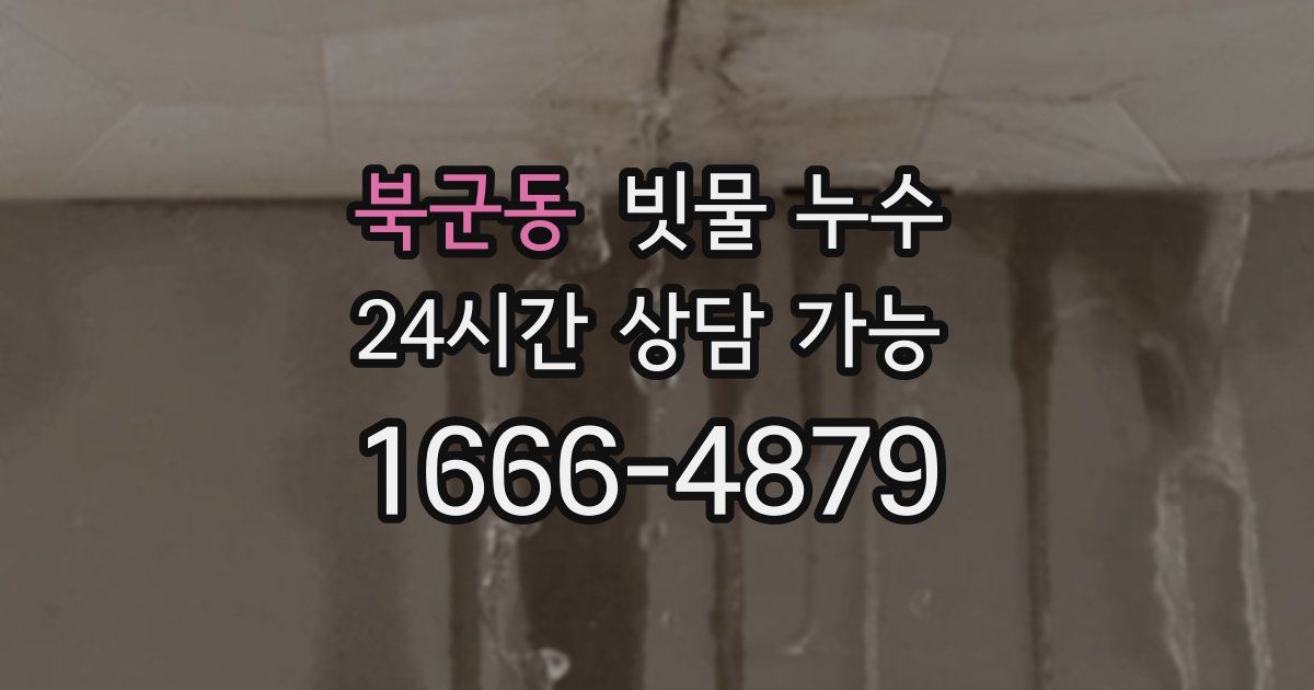 북군동 빗물 누수