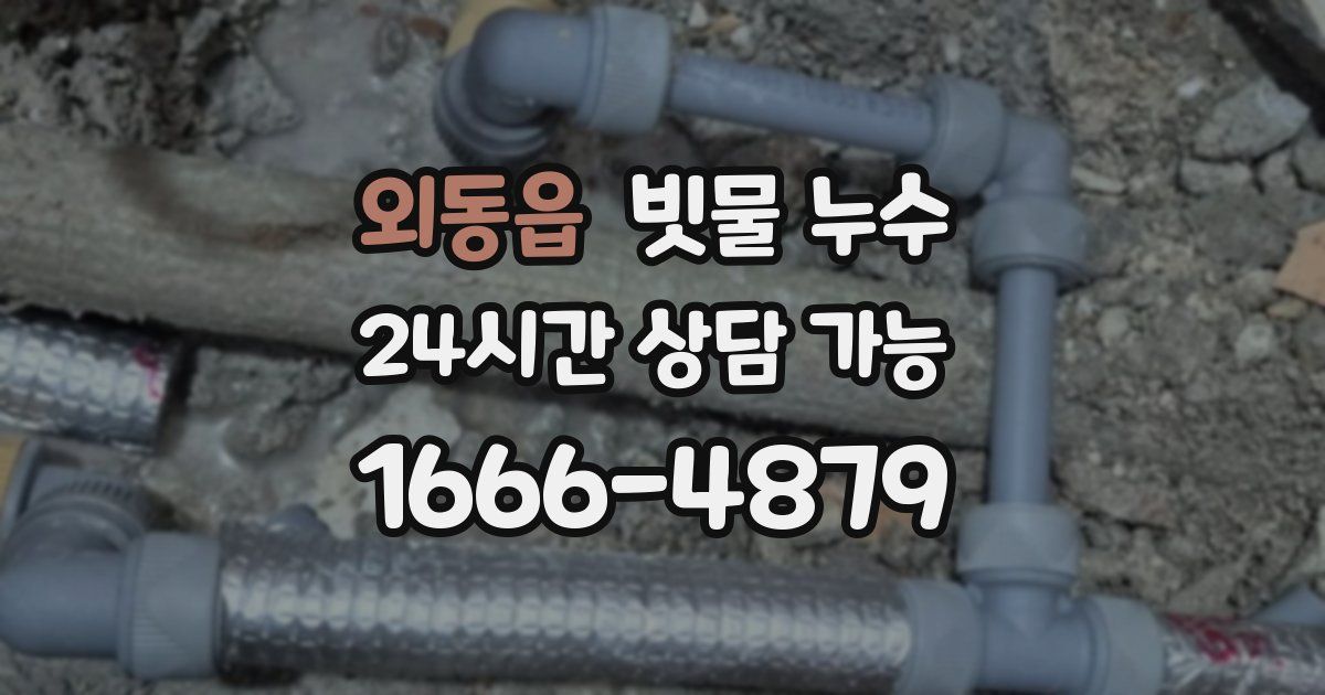 외동읍 빗물 누수