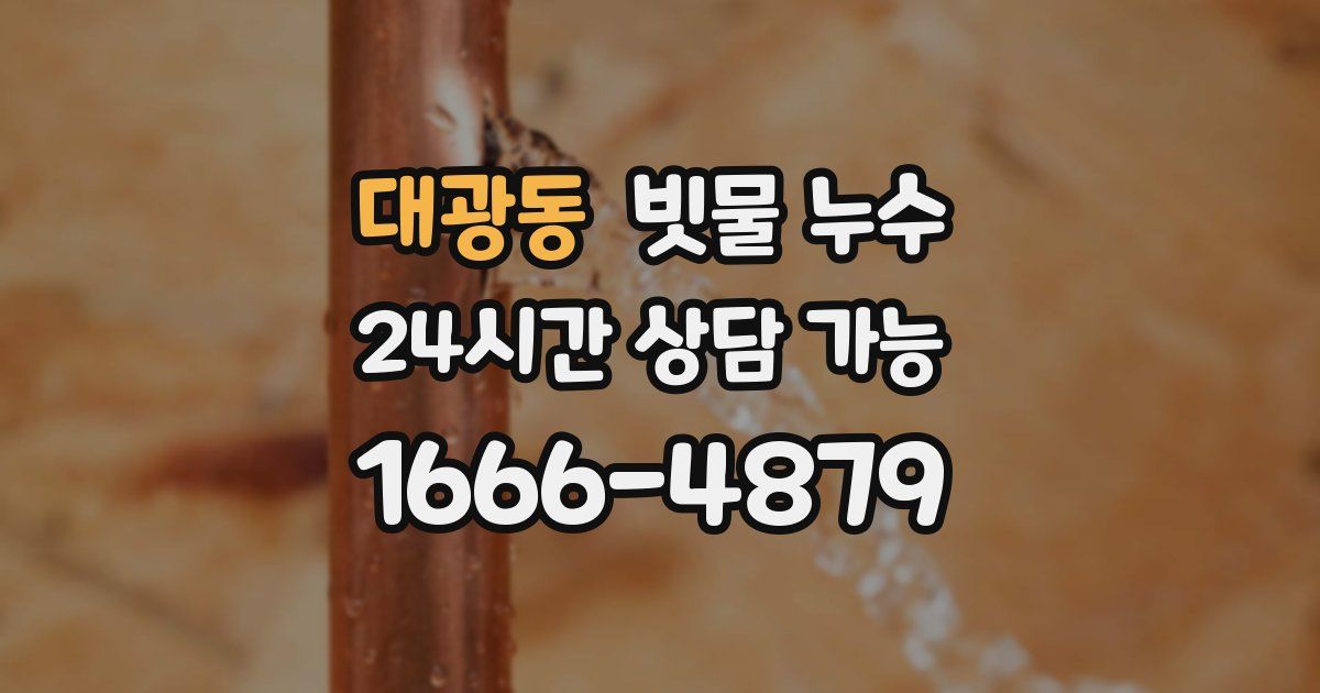대광동 빗물 누수
