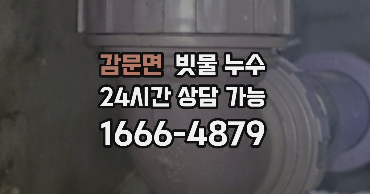 감문면 빗물 누수