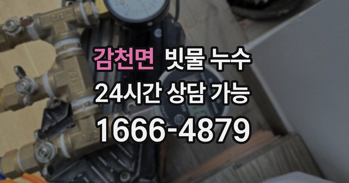 감천면 빗물 누수