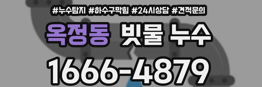 옥정동 빗물 누수