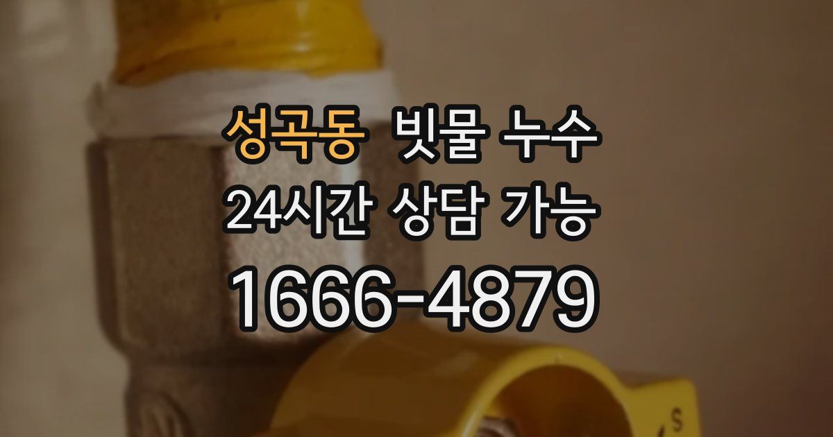 성곡동 빗물 누수