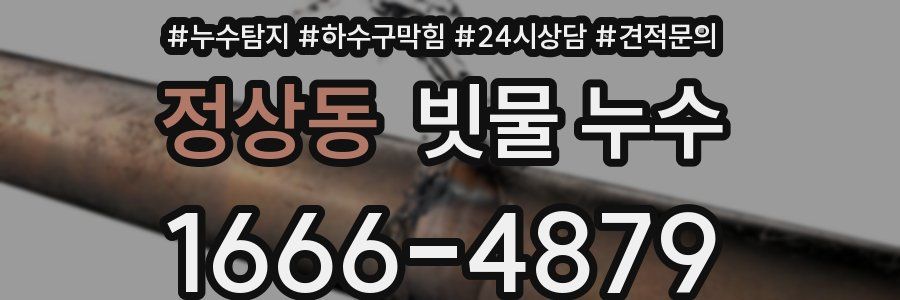 정상동 빗물 누수