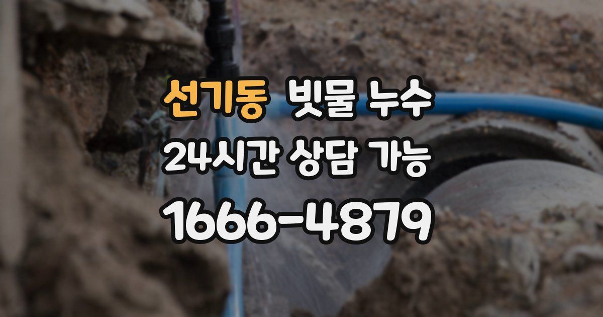 선기동 빗물 누수