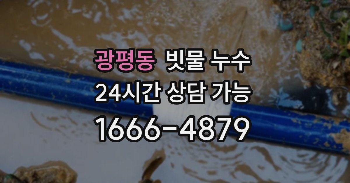 광평동 빗물 누수