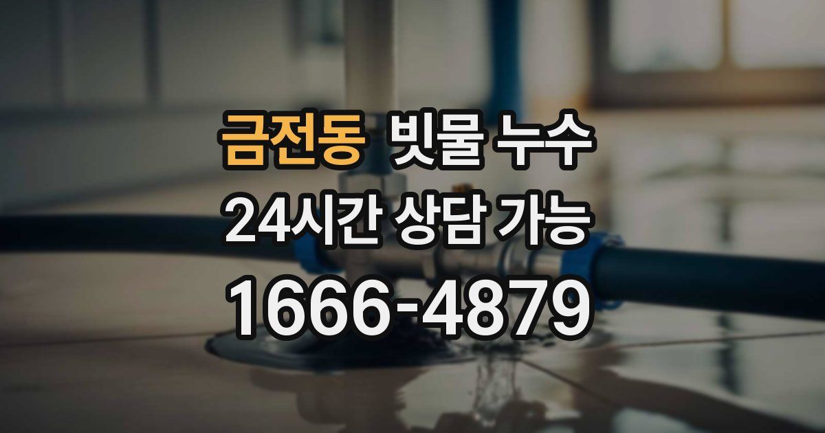 금전동 빗물 누수