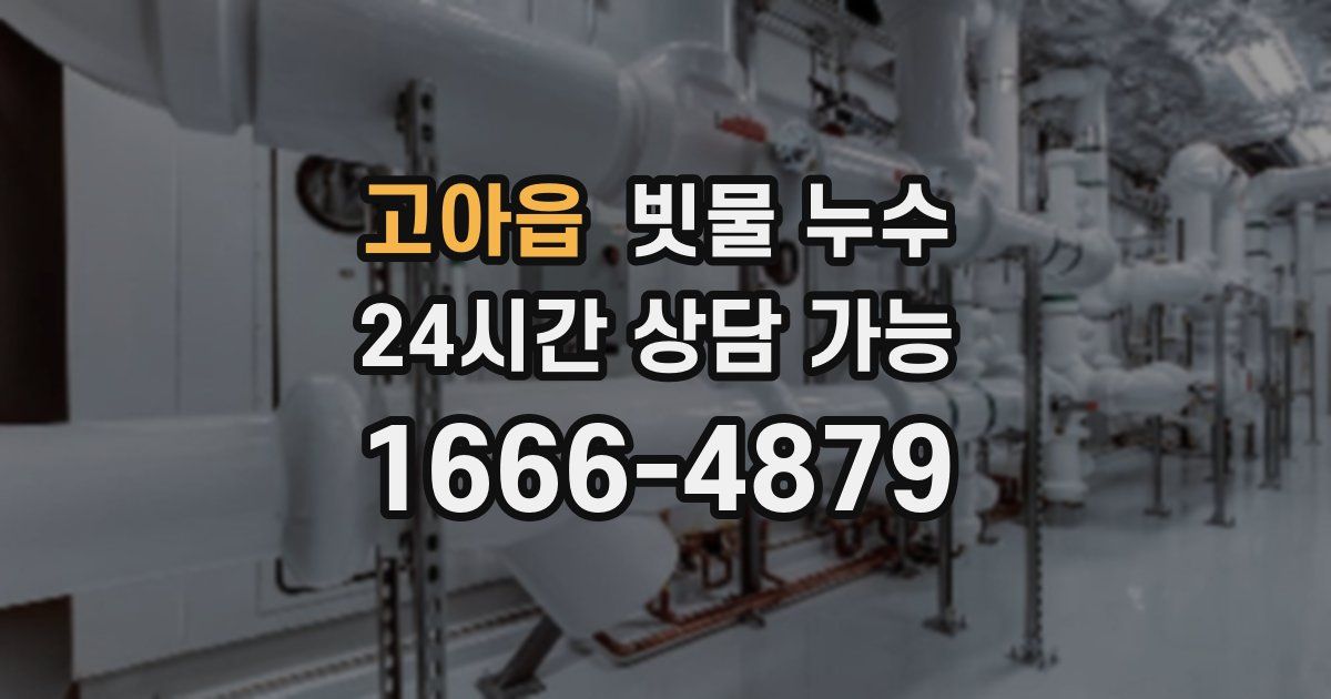 고아읍 빗물 누수