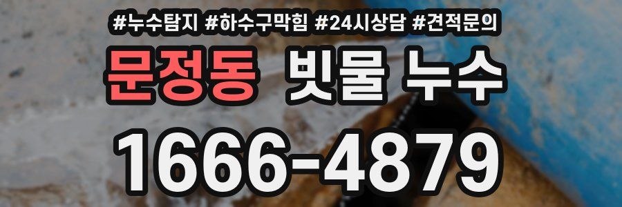 문정동 빗물 누수