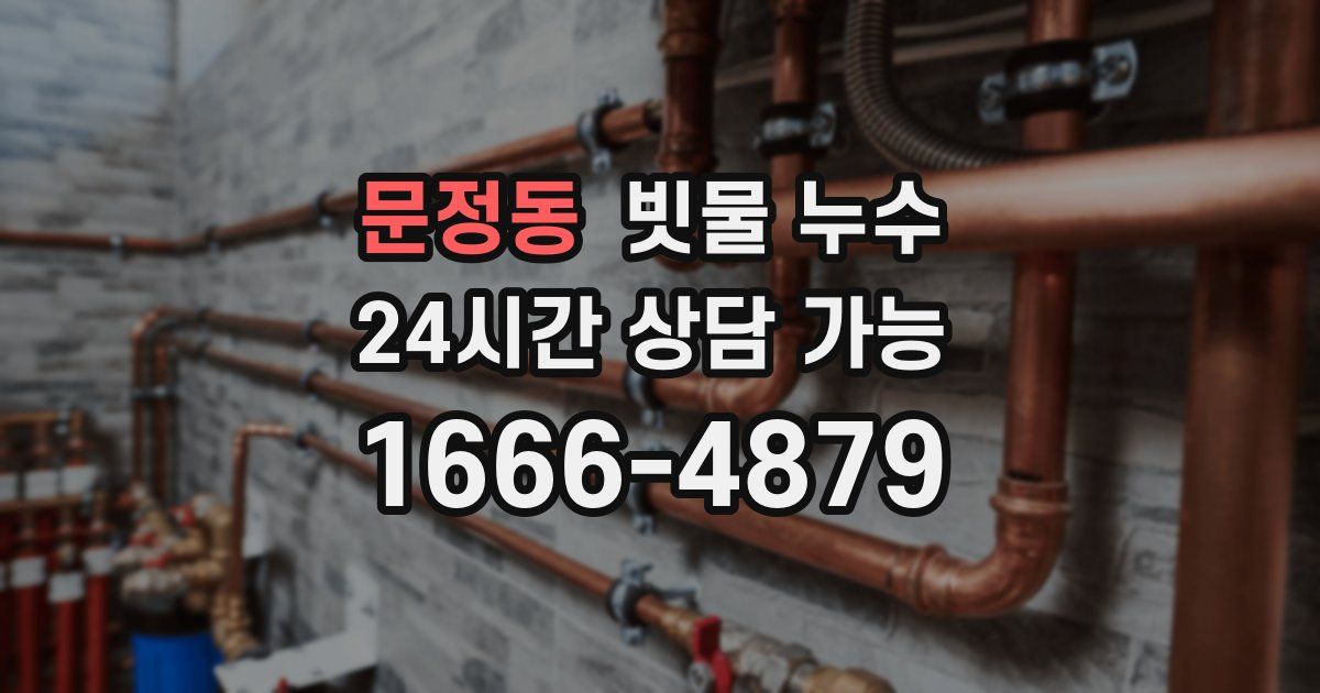 문정동 빗물 누수