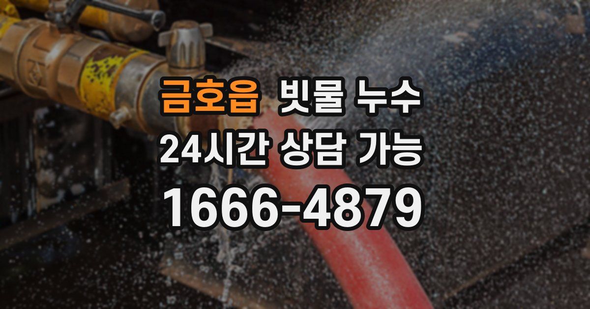 금호읍 빗물 누수