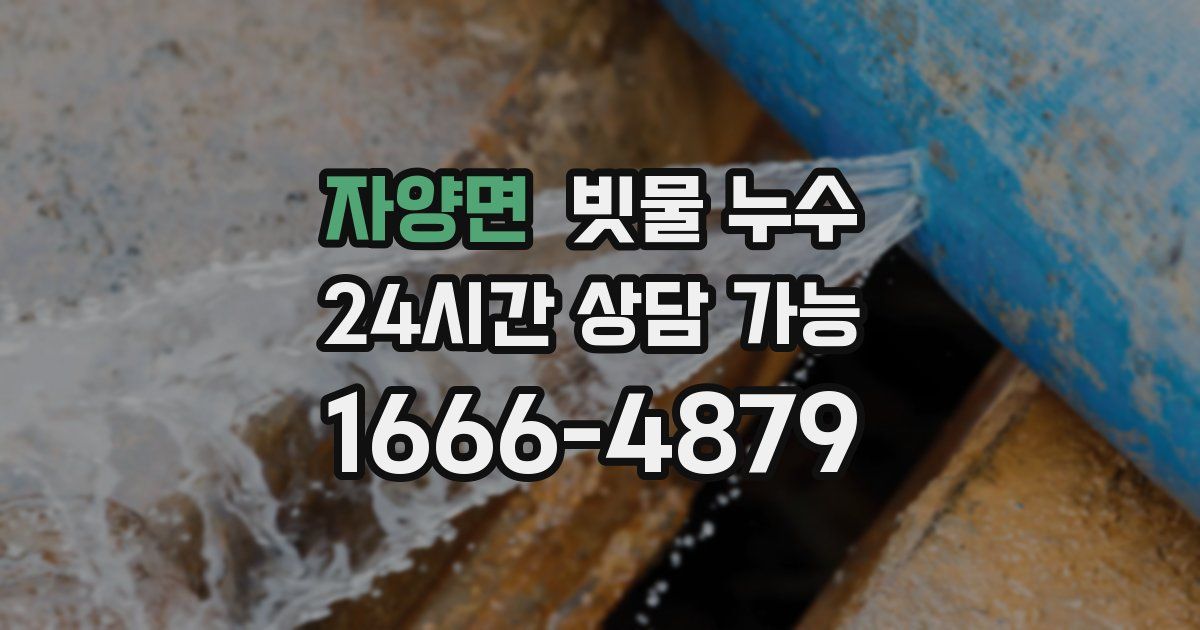 자양면 빗물 누수