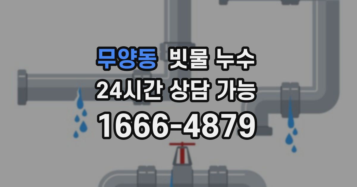무양동 빗물 누수