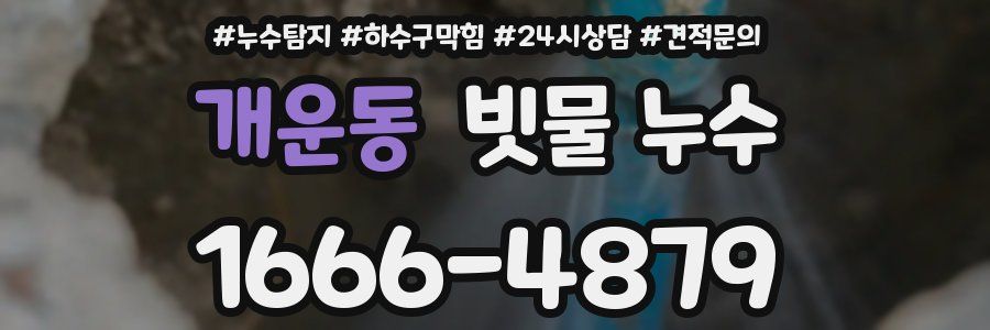 개운동 빗물 누수
