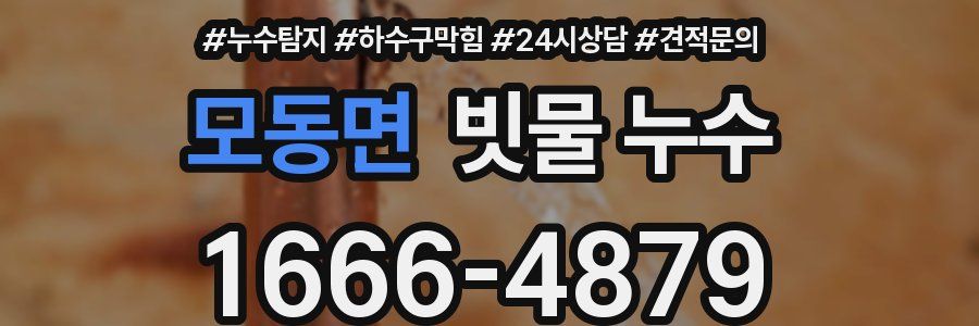모동면 빗물 누수