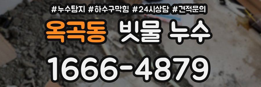 옥곡동 빗물 누수