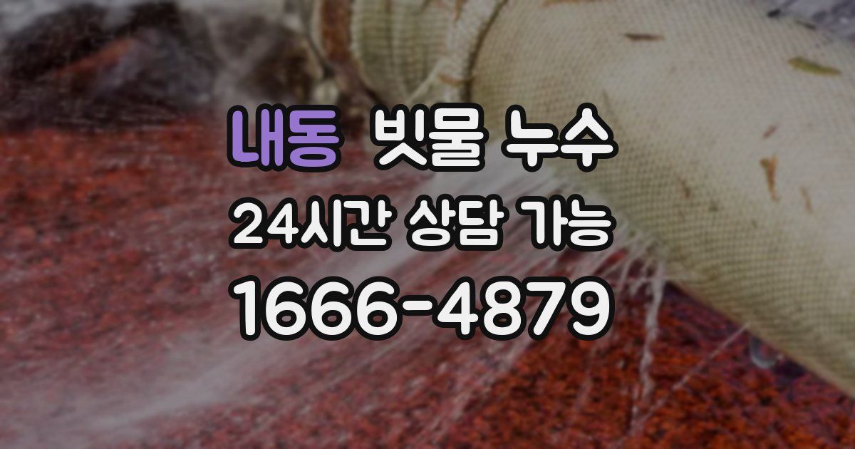 내동 빗물 누수