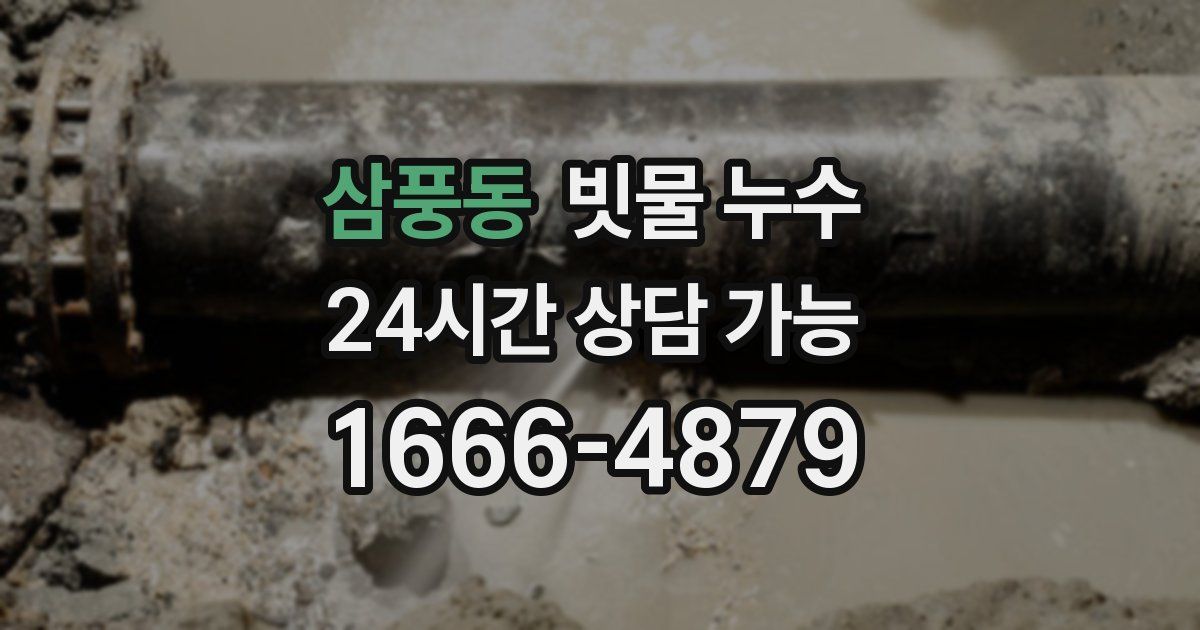 삼풍동 빗물 누수
