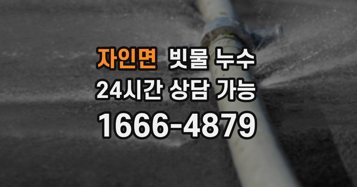 자인면 빗물 누수