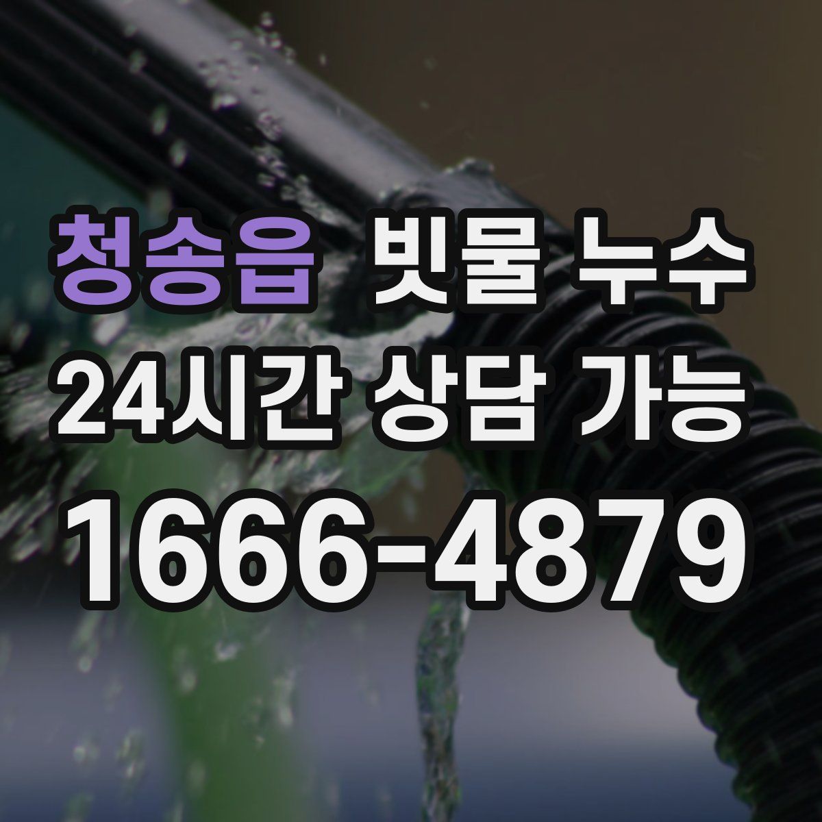 청송읍 빗물 누수