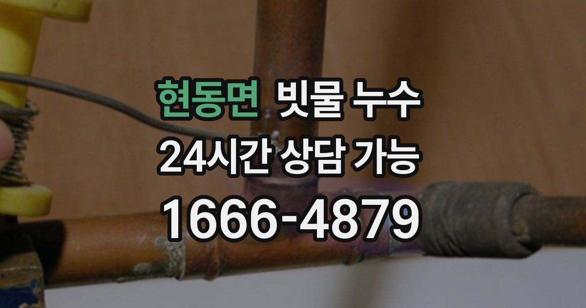 현동면 빗물 누수