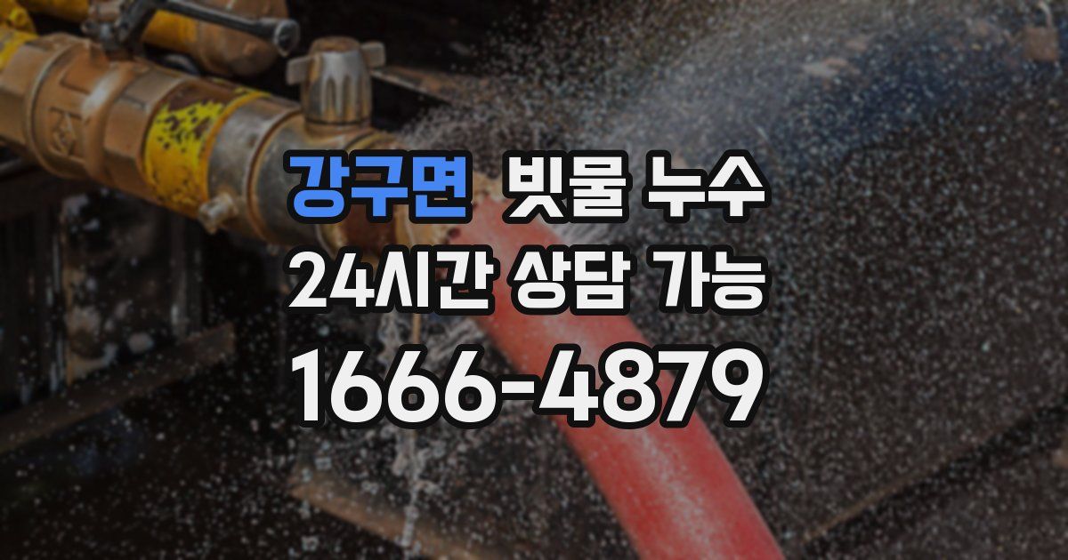 강구면 빗물 누수