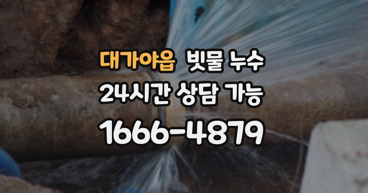 대가야읍 빗물 누수